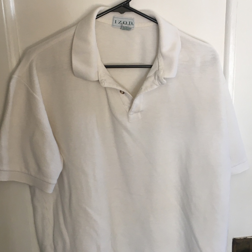 IZOD White Polo Shirt Men’s Large